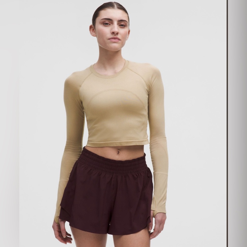 lululemon athletics swiftly tech cropped long-sleeve top